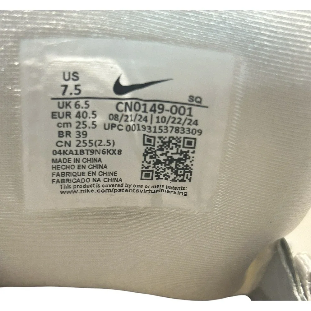 Men's Nike P-6000 White/Black-Metallic Silver (CD6404 105) 7.5